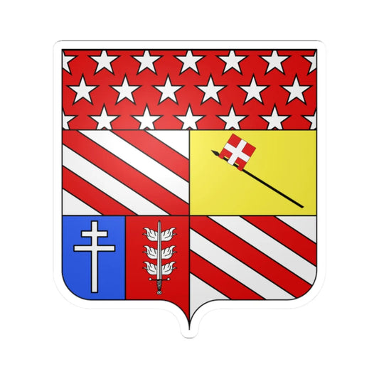 Blason Auguste Frédéric Louis Viesse de Marmont 1774-1852 duc de Raguse (France) (Coat of Arms) STICKER Vinyl Kiss-Cut Decal 2 Inch White - The Sticker Space