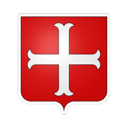 Blason Avelgem (Belgium) (Coat of Arms) STICKER Vinyl Kiss-Cut Decal 6 Inch White - The Sticker Space