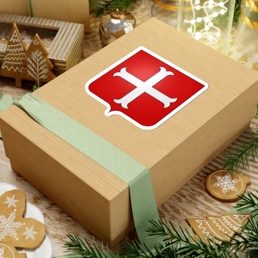 Blason Avelgem (Belgium) (Coat of Arms) STICKER Vinyl Kiss-Cut Decal - The Sticker Space