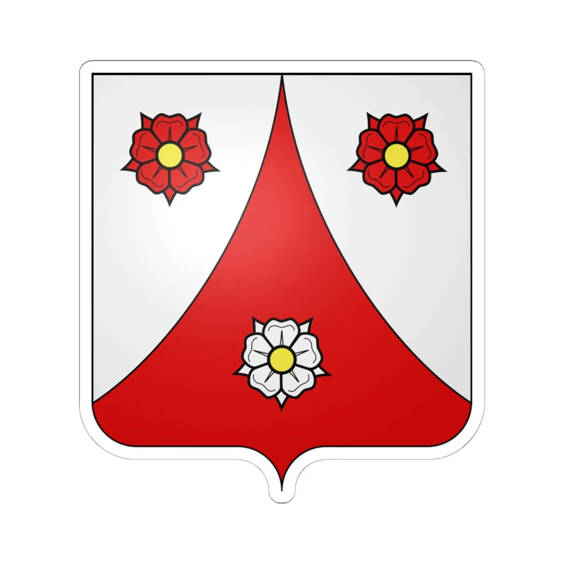 Blason Baelen (Belgium) (Coat of Arms) STICKER Vinyl Kiss-Cut Decal 6 Inch White - The Sticker Space