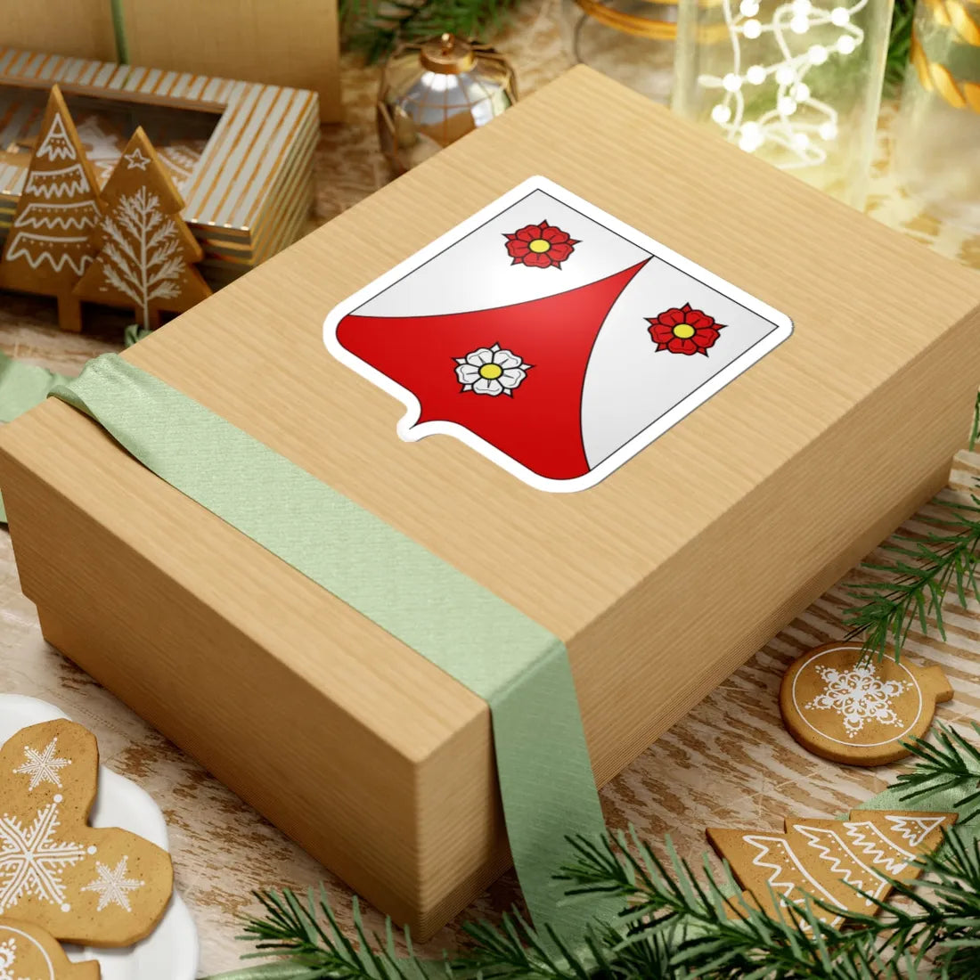 Blason Baelen (Belgium) (Coat of Arms) STICKER Vinyl Kiss-Cut Decal - The Sticker Space