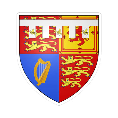 Blason Beatrice dYork (United Kingdom) (Coat of Arms) STICKER Vinyl Kiss-Cut Decal 3 Inch White - The Sticker Space