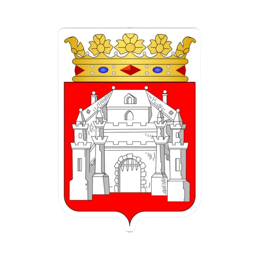 Blason Beaumont Hainaut (Belgium) (Coat of Arms) STICKER Vinyl Kiss-Cut Decal 2 Inch White - The Sticker Space