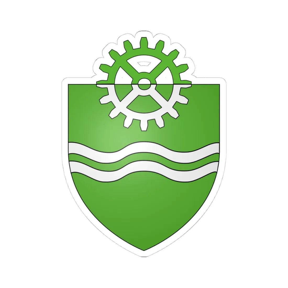 Blason becancour (Canada) (Coat of Arms) STICKER Vinyl Kiss-Cut Decal 4 Inch White - The Sticker Space