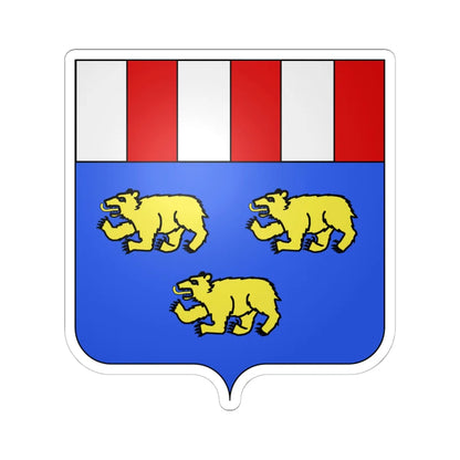 Blason Beernem (Belgium) (Coat of Arms) STICKER Vinyl Kiss-Cut Decal 6 Inch White - The Sticker Space