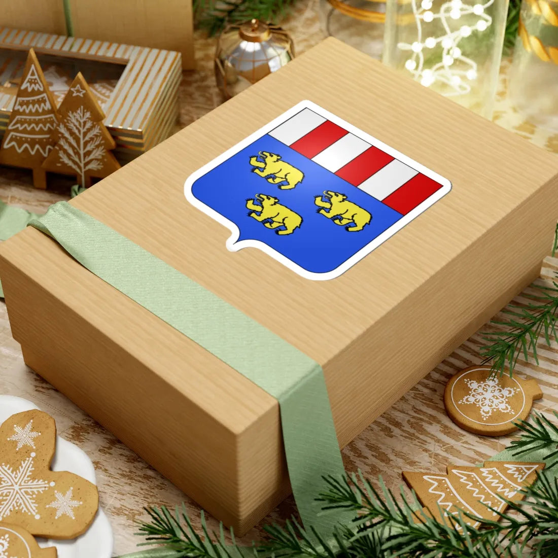 Blason Beernem (Belgium) (Coat of Arms) STICKER Vinyl Kiss-Cut Decal - The Sticker Space