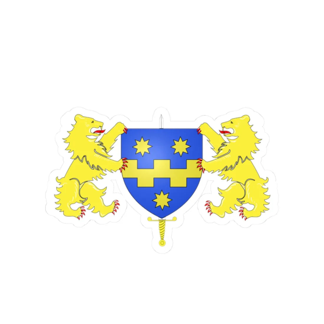 Blason Beerse (Belgium) (Coat of Arms) STICKER Vinyl Kiss-Cut Decal 2 Inch White - The Sticker Space
