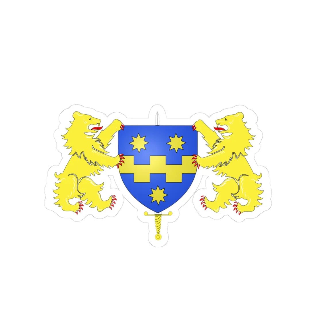 Blason Beerse (Belgium) (Coat of Arms) STICKER Vinyl Kiss-Cut Decal 3 Inch White - The Sticker Space