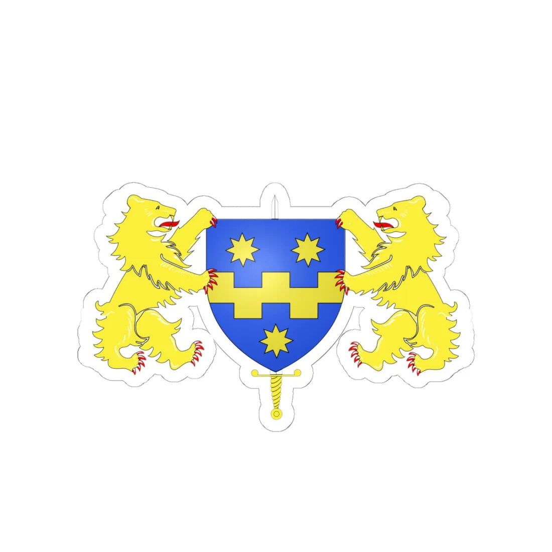 Blason Beerse (Belgium) (Coat of Arms) STICKER Vinyl Kiss-Cut Decal 6 Inch White - The Sticker Space
