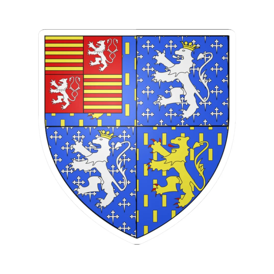 Blason Bekkevoort (Belgium) (Coat of Arms) STICKER Vinyl Kiss-Cut Decal 2 Inch White - The Sticker Space