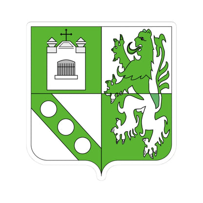 Blason Berchem-Sainte-Agathe (Belgium) (Coat of Arms) STICKER Vinyl Kiss-Cut Decal 3 Inch White - The Sticker Space