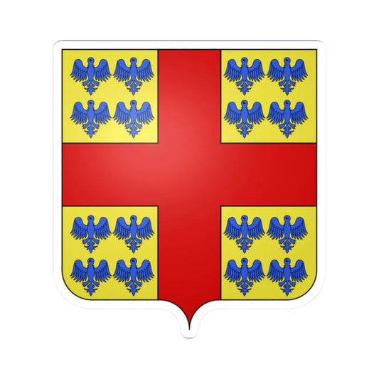 Blason Bersee 59 (France) (Coat of Arms) STICKER Vinyl Kiss-Cut Decal 2 Inch White - The Sticker Space