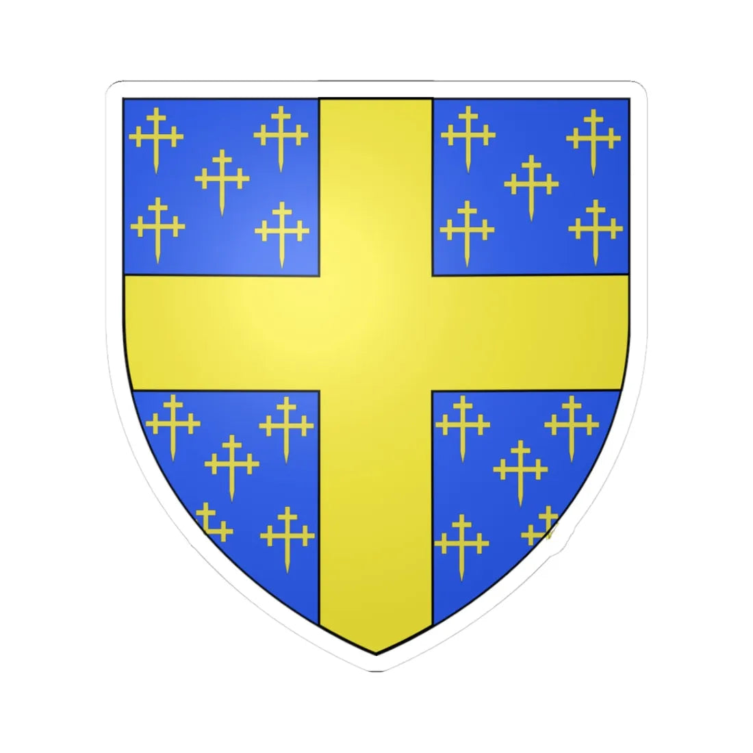 Blason Bertogne (Belgium) (Coat of Arms) STICKER Vinyl Kiss-Cut Decal 3 Inch White - The Sticker Space