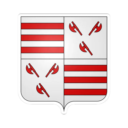 Blason Bever (Belgium) (Coat of Arms) STICKER Vinyl Kiss-Cut Decal 3 Inch White - The Sticker Space