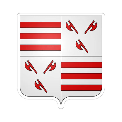 Blason Bever (Belgium) (Coat of Arms) STICKER Vinyl Kiss-Cut Decal 6 Inch White - The Sticker Space