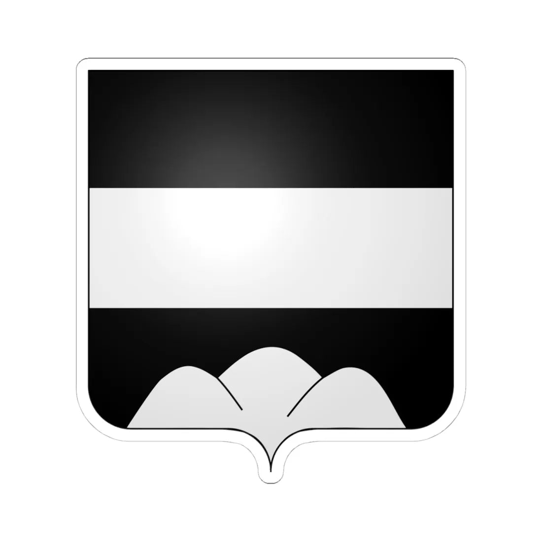 Blason Blankenberge (Belgium) (Coat of Arms) STICKER Vinyl Kiss-Cut Decal 4 Inch White - The Sticker Space