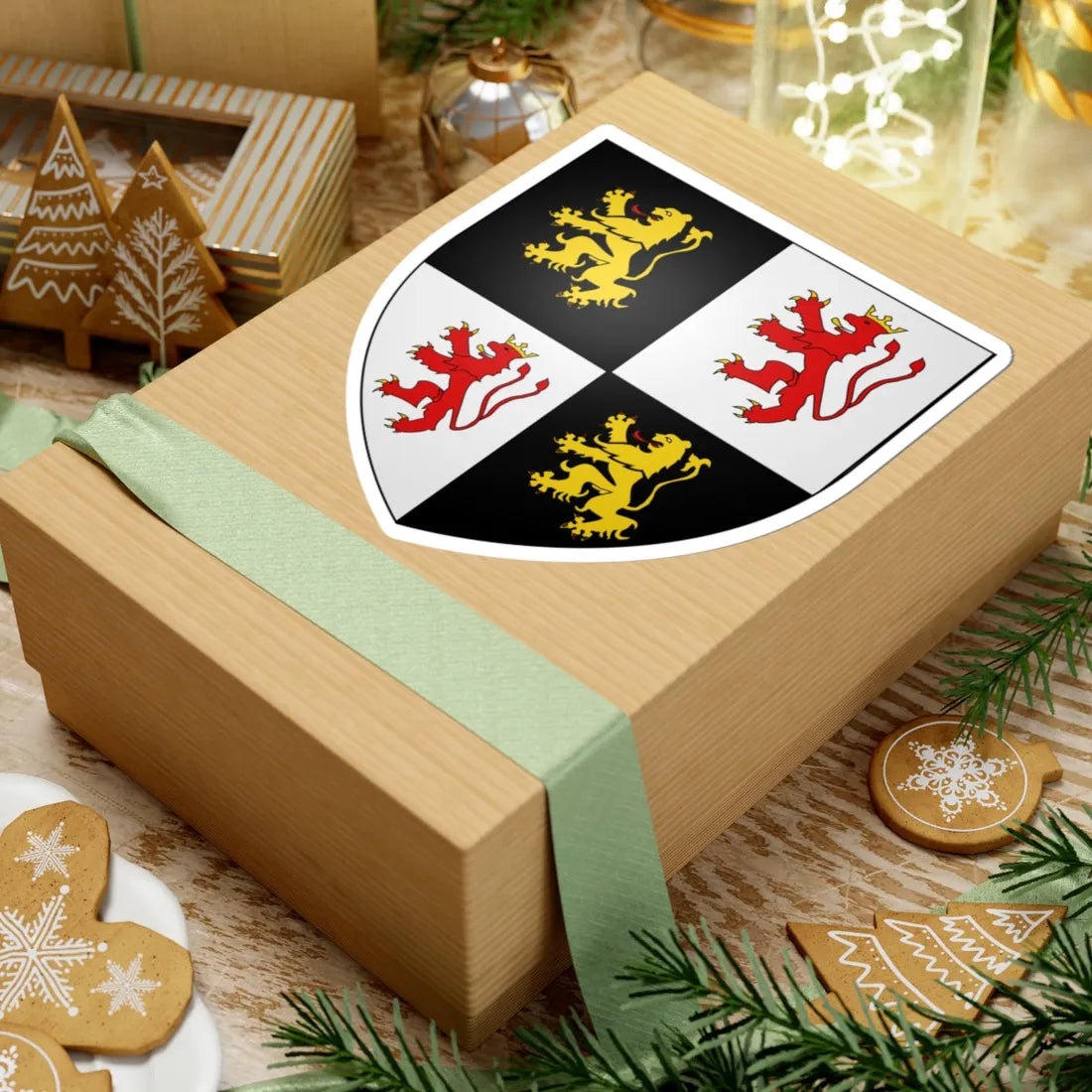 Blason Brabant-Limbourg selon Gelre (Belgium) (Coat of Arms) STICKER Vinyl Kiss-Cut Decal - The Sticker Space