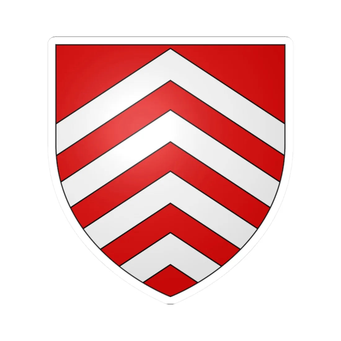 Blason Brakel (Belgium) (Coat of Arms) STICKER Vinyl Kiss-Cut Decal 2 Inch White - The Sticker Space