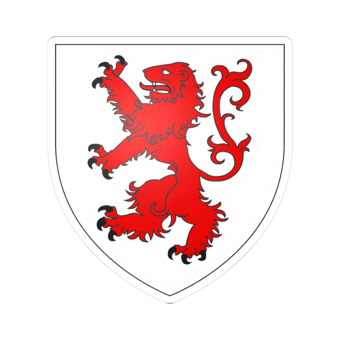 Blason Braunschweig (Germany) (Coat of Arms) STICKER Vinyl Kiss-Cut Decal 3 Inch White - The Sticker Space