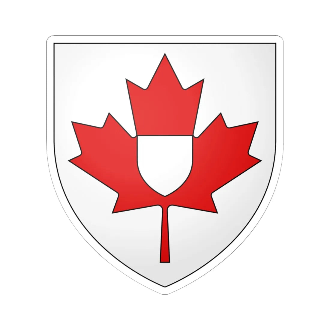 Blason CA Canadian heraldic authority (Canada) (Coat of Arms) STICKER Vinyl Kiss-Cut Decal 6 Inch White - The Sticker Space