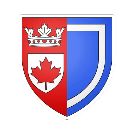 Blason CA Claire Boudreau Chief Herald of Canada (Canada) (Coat of Arms) STICKER Vinyl Kiss-Cut Decal 2 Inch White - The Sticker Space