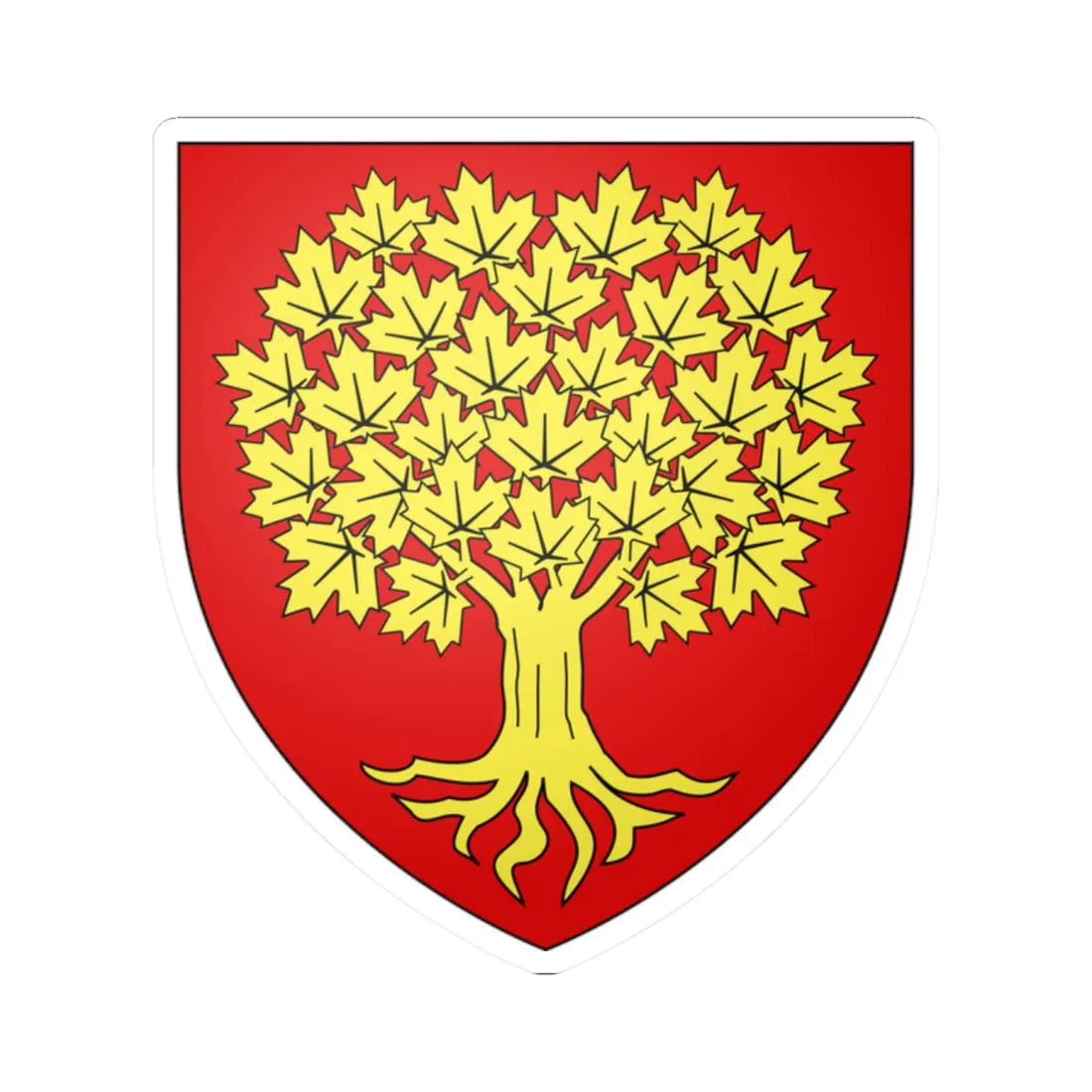 Blason CA Herald Chancellor of Canada (Canada) (Coat of Arms) STICKER Vinyl Kiss-Cut Decal 2 Inch White - The Sticker Space