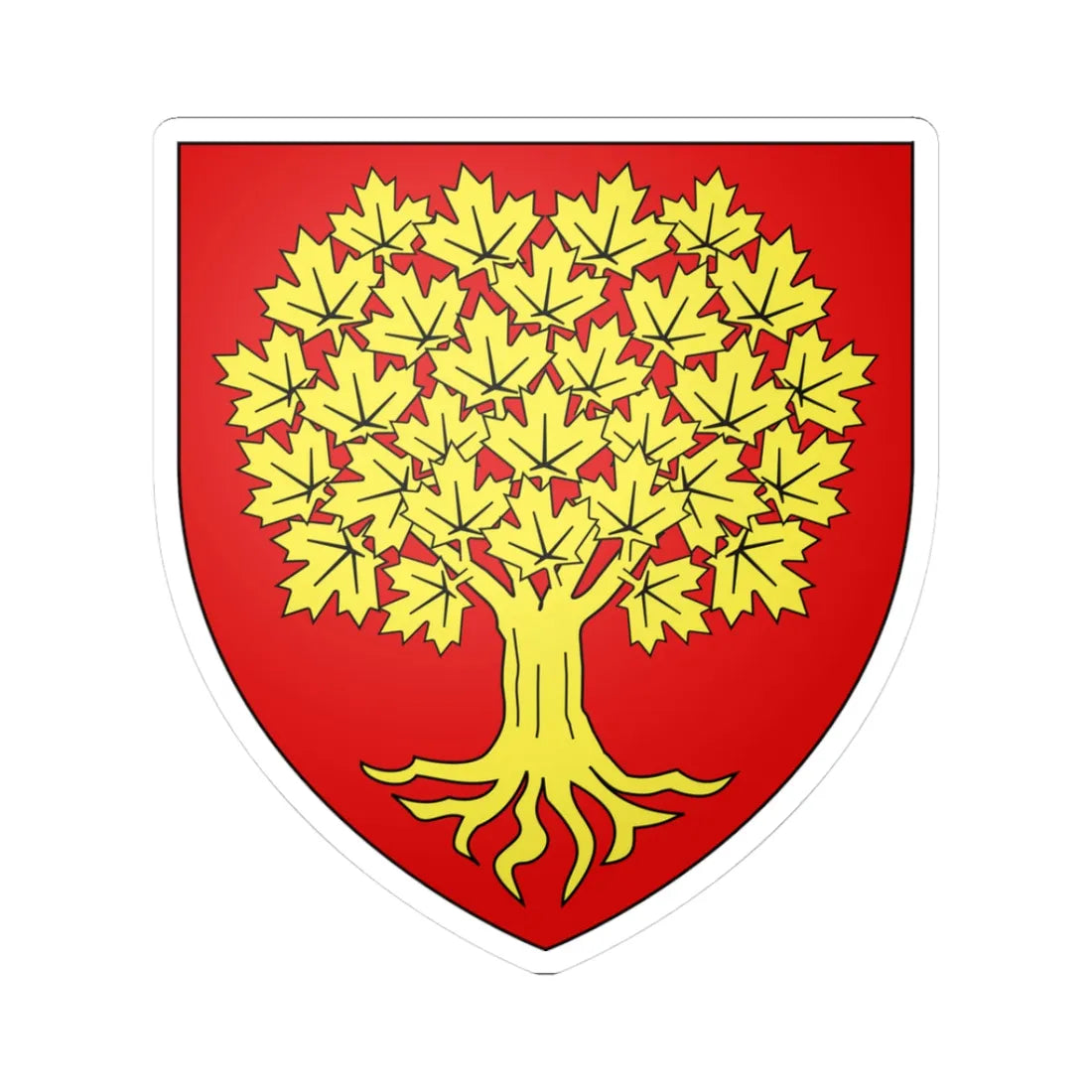 Blason CA Herald Chancellor of Canada (Canada) (Coat of Arms) STICKER Vinyl Kiss-Cut Decal 3 Inch White - The Sticker Space