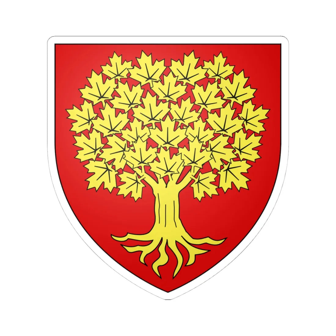 Blason CA Herald Chancellor of Canada (Canada) (Coat of Arms) STICKER Vinyl Kiss-Cut Decal 4 Inch White - The Sticker Space