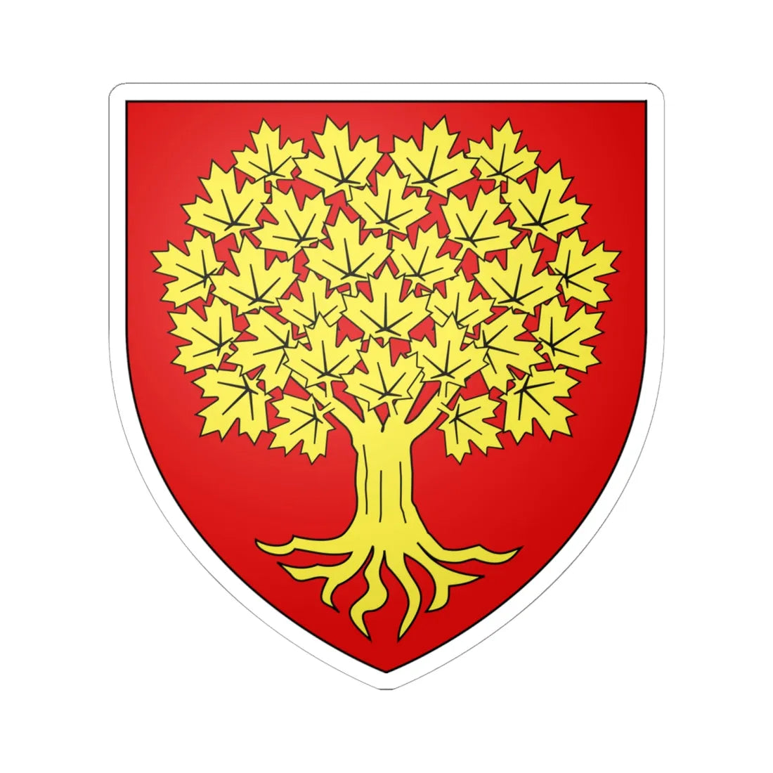 Blason CA Herald Chancellor of Canada (Canada) (Coat of Arms) STICKER Vinyl Kiss-Cut Decal 6 Inch White - The Sticker Space