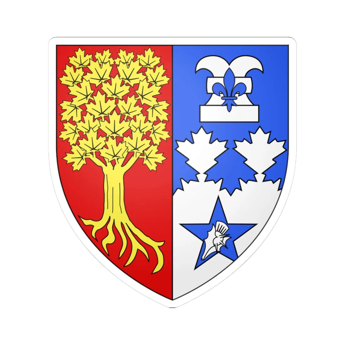 Blason CA Judith LaRocque Herald Chancellor of Canada (Canada) (Coat of Arms) STICKER Vinyl Kiss-Cut Decal 3 Inch White - The Sticker Space