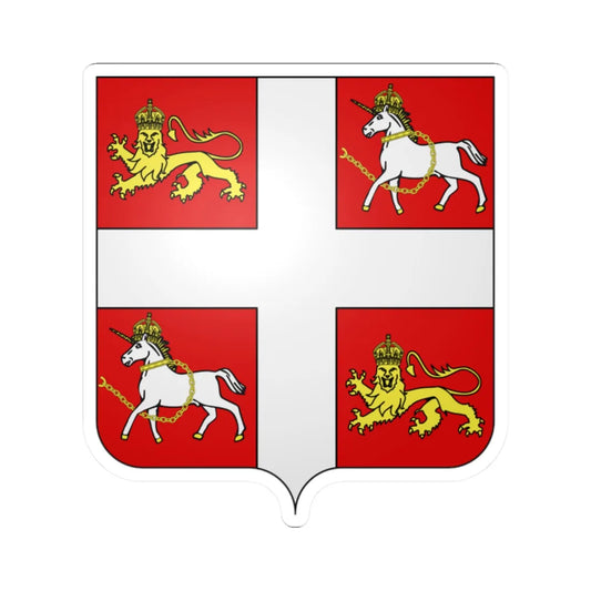 Blason ca Terre-Neuve-et-Labrador (Canada) (Coat of Arms) STICKER Vinyl Kiss-Cut Decal 2 Inch White - The Sticker Space