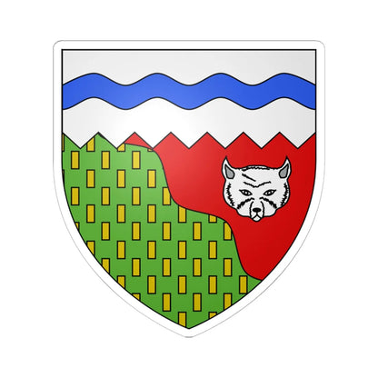 Blason ca Territoires du Nord-Ouest (Canada) (Coat of Arms) STICKER Vinyl Kiss-Cut Decal 6 Inch White - The Sticker Space