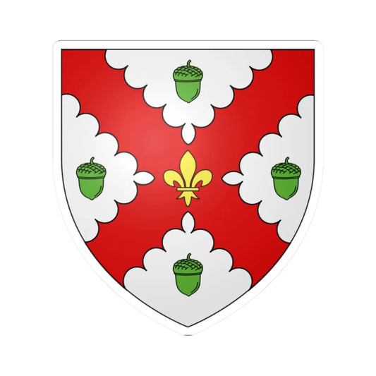 Blason ca ville Acton Vale (Canada) (Coat of Arms) STICKER Vinyl Kiss-Cut Decal 2 Inch White - The Sticker Space