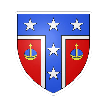 Blason ca ville Saint-CômeLinière (Canada) (Coat of Arms) STICKER Vinyl Kiss-Cut Decal 3 Inch White - The Sticker Space