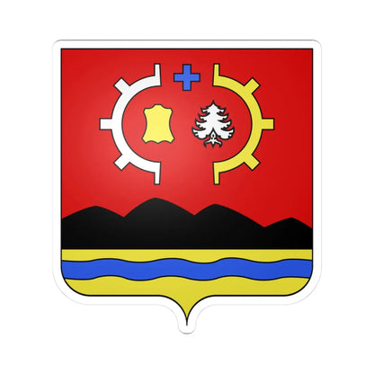 Blason ca ville Saint-Tite (Canada) (Coat of Arms) STICKER Vinyl Kiss-Cut Decal 3 Inch White - The Sticker Space