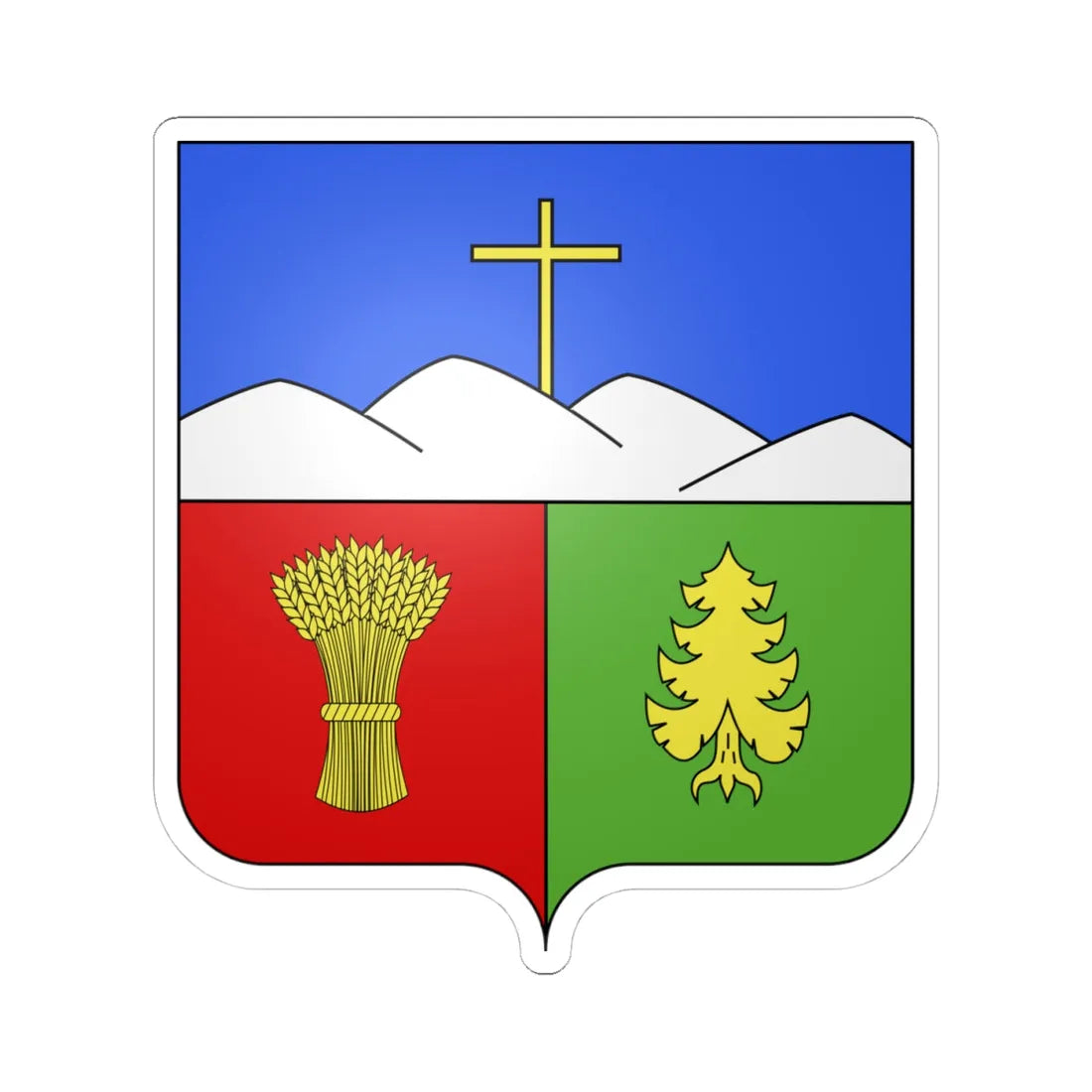 Blason ca ville Saint-Vianney (Canada) (Coat of Arms) STICKER Vinyl Kiss-Cut Decal - The Sticker Space