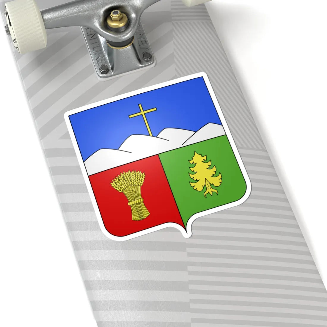 Blason ca ville Saint-Vianney (Canada) (Coat of Arms) STICKER Vinyl Kiss-Cut Decal - The Sticker Space