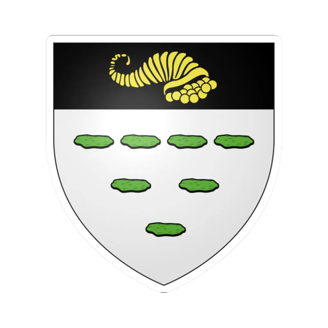 Blason ca ville Sept-Îles Sept-Rivières (Canada) (Coat of Arms) STICKER Vinyl Kiss-Cut Decal 2 Inch White - The Sticker Space