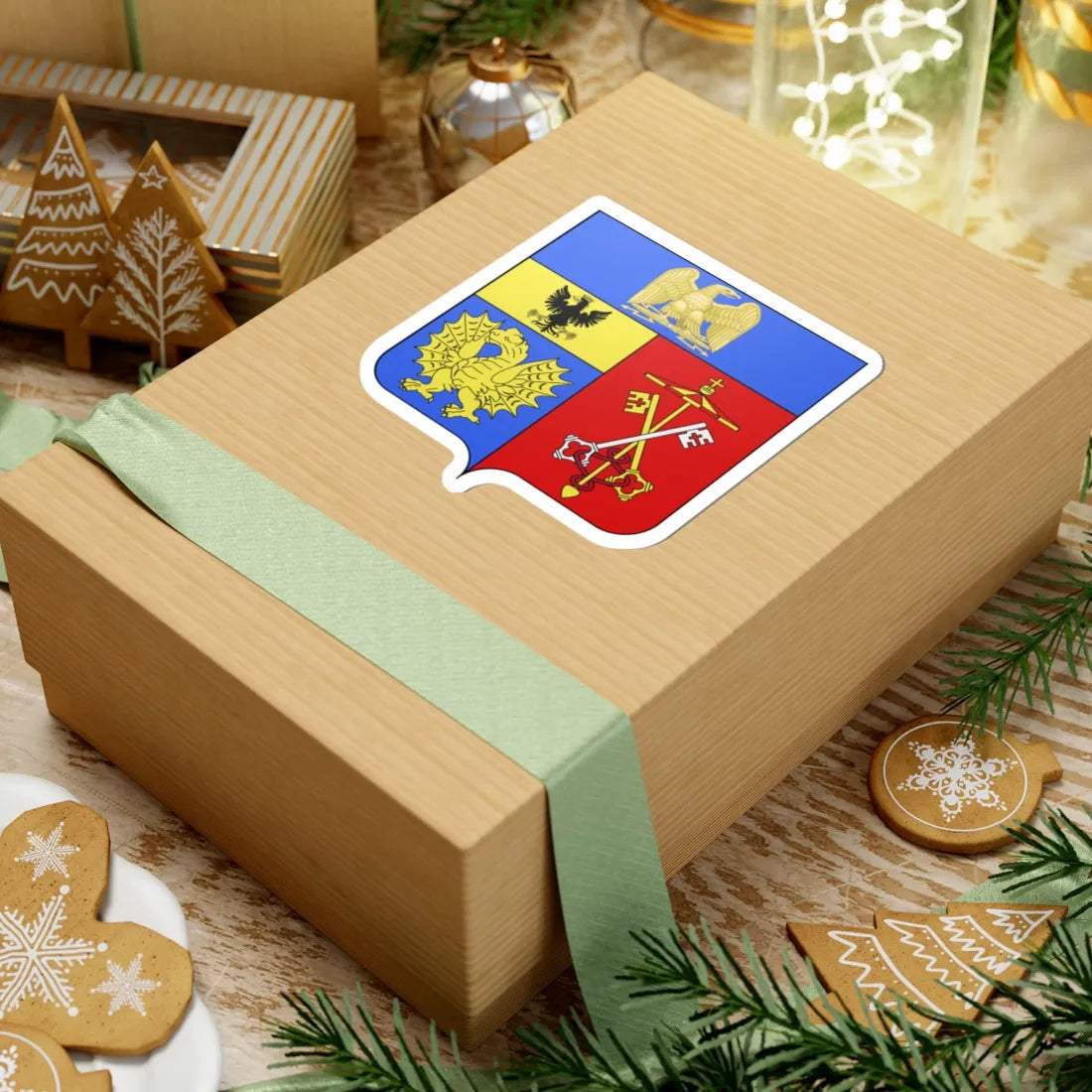Blason Camille Borghèse2 sans orn (Italy) (Coat of Arms) STICKER Vinyl Kiss-Cut Decal - The Sticker Space
