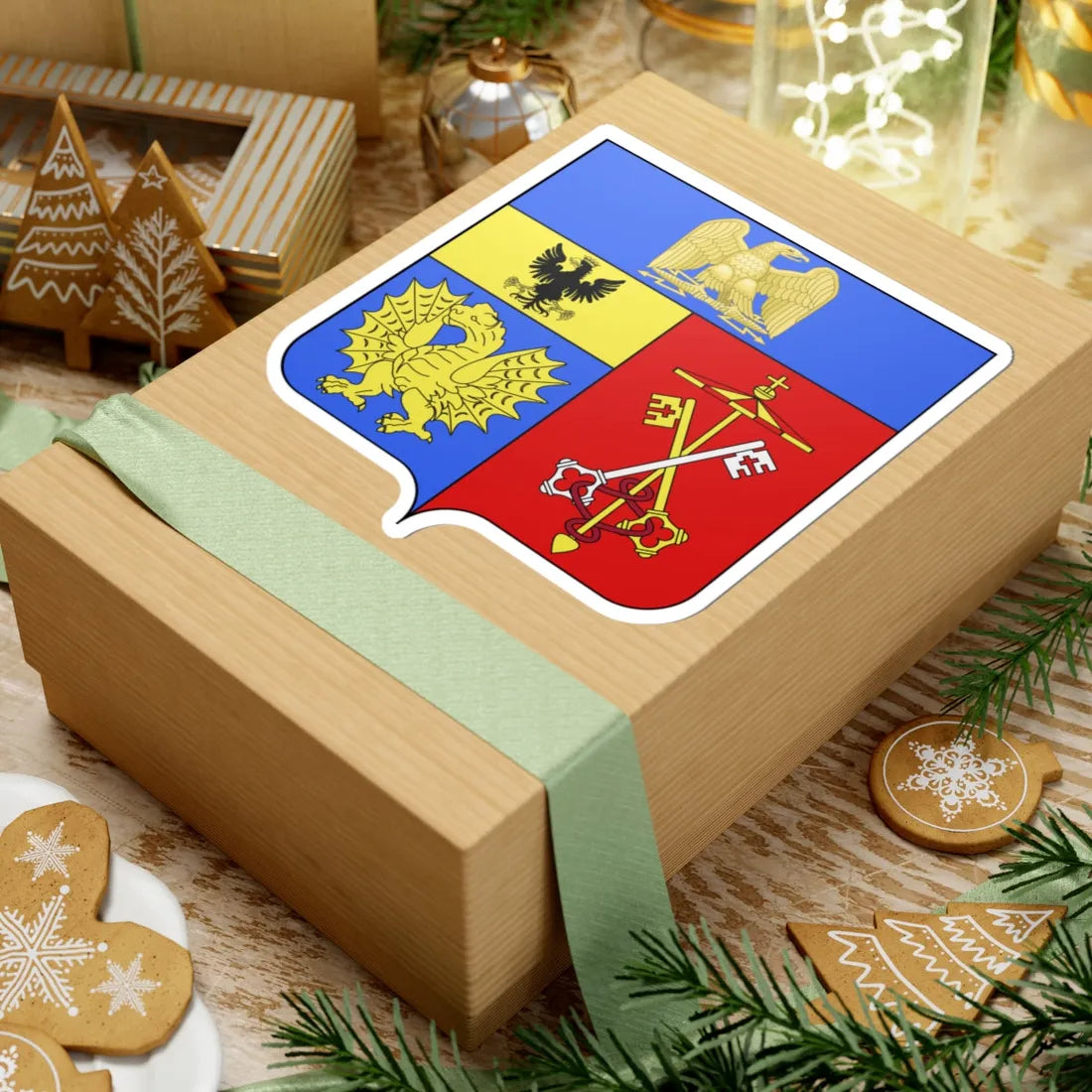 Blason Camille Borghèse2 sans orn (Italy) (Coat of Arms) STICKER Vinyl Kiss-Cut Decal - The Sticker Space