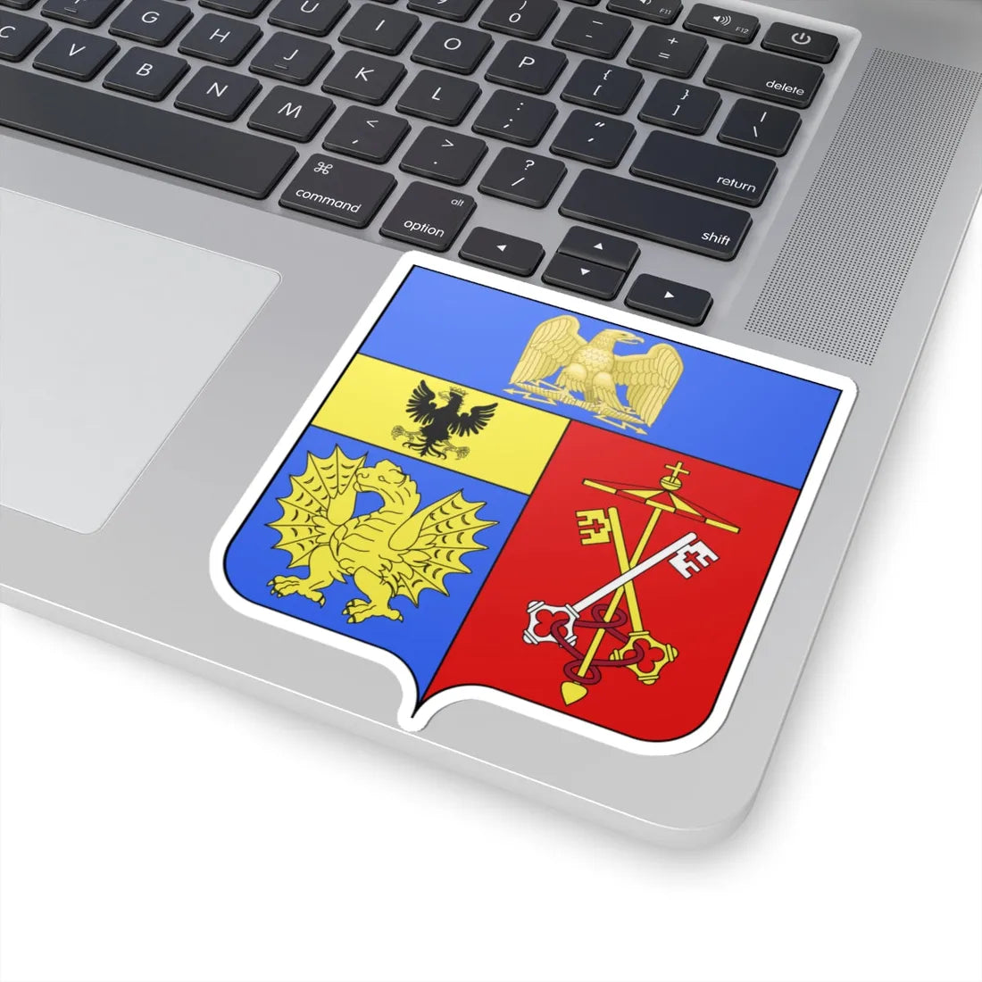 Blason Camille Borghèse2 sans orn (Italy) (Coat of Arms) STICKER Vinyl Kiss-Cut Decal - The Sticker Space