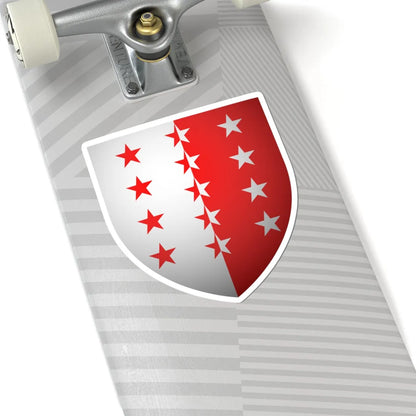 Blason Canton Valais 3D (Switzerland) (Coat of Arms) STICKER Vinyl Kiss-Cut Decal - The Sticker Space