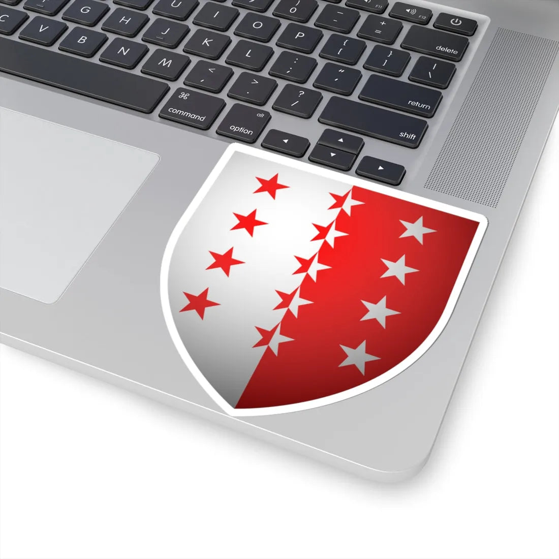 Blason Canton Valais 3D (Switzerland) (Coat of Arms) STICKER Vinyl Kiss-Cut Decal - The Sticker Space