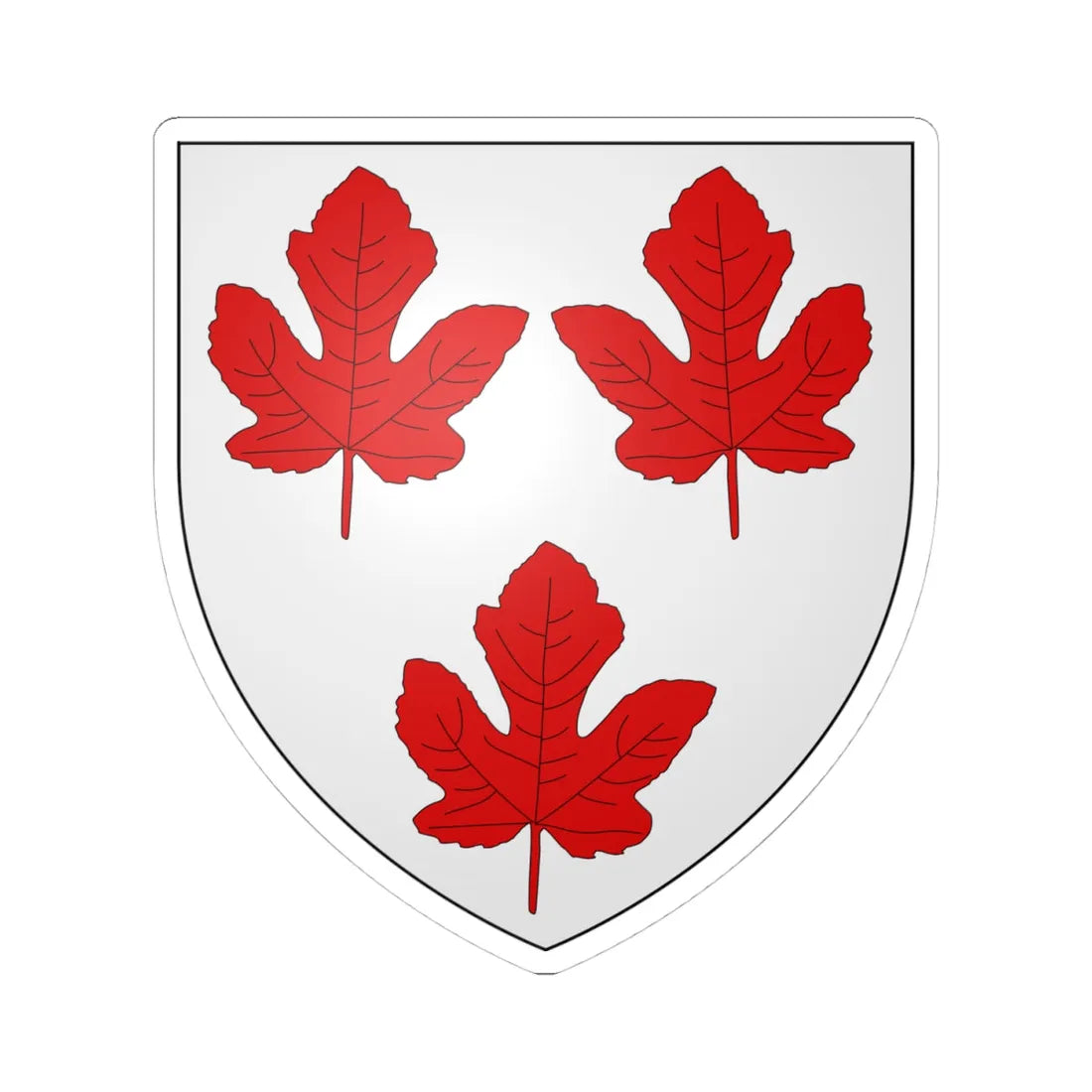 Blason Caudry 59 (France) (Coat of Arms) STICKER Vinyl Kiss-Cut Decal 4 Inch White - The Sticker Space