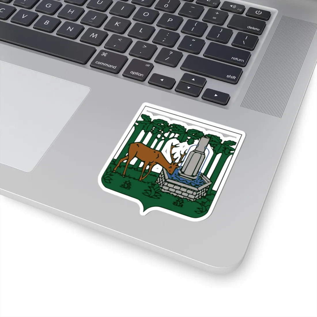 Blason Cerfontaine (Belgium) (Coat of Arms) STICKER Vinyl Kiss-Cut Decal - The Sticker Space