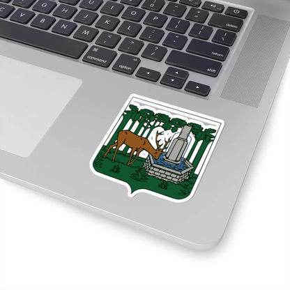 Blason Cerfontaine (Belgium) (Coat of Arms) STICKER Vinyl Kiss-Cut Decal - The Sticker Space