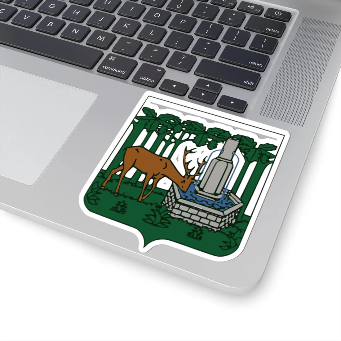 Blason Cerfontaine (Belgium) (Coat of Arms) STICKER Vinyl Kiss-Cut Decal - The Sticker Space