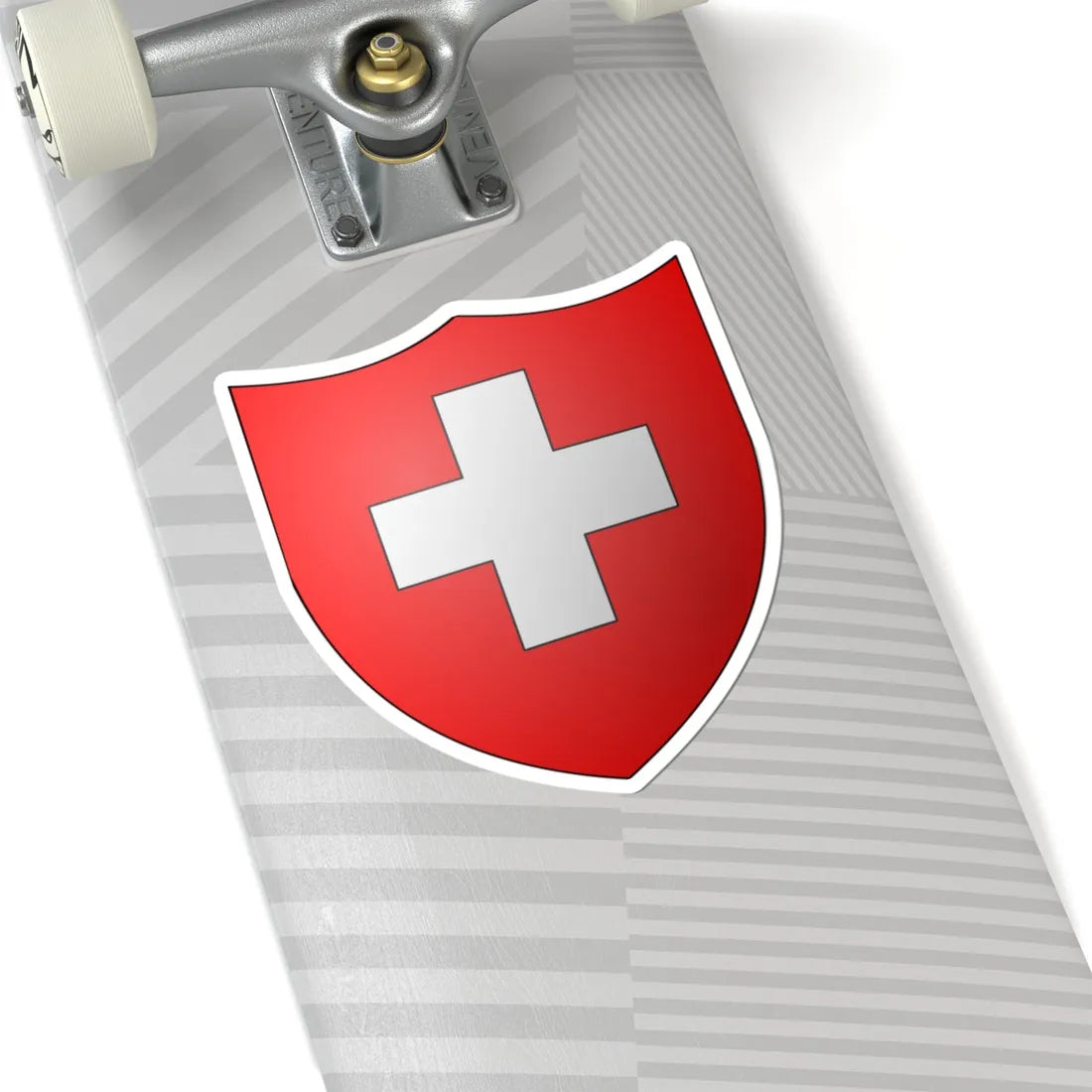 Blason-CH-3D-SUISSE-001 (Switzerland) (Coat of Arms) STICKER Vinyl Kiss-Cut Decal - The Sticker Space