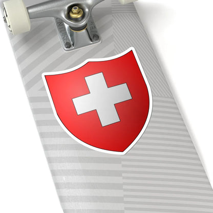 Blason-CH-3D-SUISSE-001 (Switzerland) (Coat of Arms) STICKER Vinyl Kiss-Cut Decal - The Sticker Space