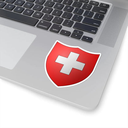 Blason-CH-3D-SUISSE-001 (Switzerland) (Coat of Arms) STICKER Vinyl Kiss-Cut Decal - The Sticker Space